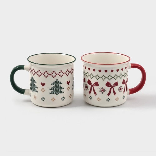 Набор кружек фарфор 2шт 450мл ВОЛШЕБСТВО НА ДВОИХ Доляна 10872011 фото 3