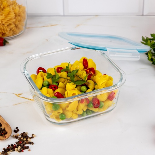 Контейнер квадратный 0,52л стекло СИНИЙ Appetite SL520SB фото 3 Контейнер квадратный 0,52л стекло СИНИЙ Appetite SL520SB фото 3