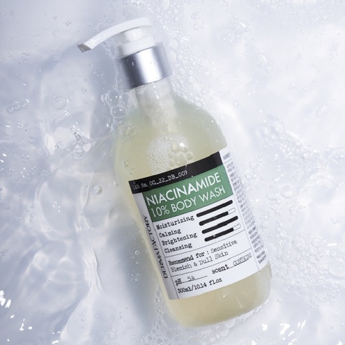 Гель для душа DERMA FACTORY 300мл Успокаивающий с ниацинамидом фото 2