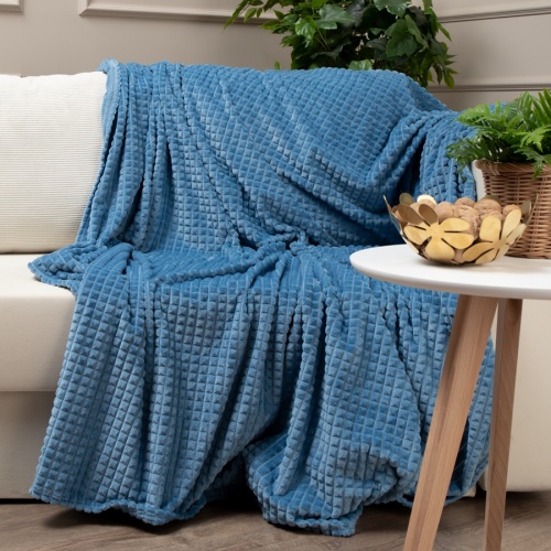 Плед 200*220см фланель СИНИЙ Absolute FF FNJq LTBL1 033/2022 NC фото 5