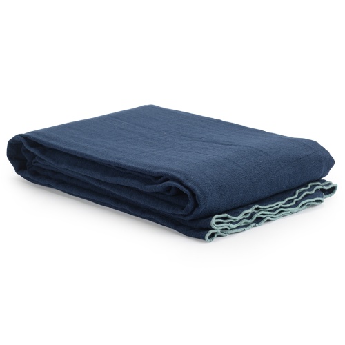 Покрывало 230*250см хлопок ESSENTIAL темно-синий Tkano фото 3 Покрывало 230*250см хлопок ESSENTIAL темно-синий Tkano фото 3