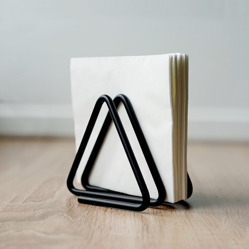 Салфетница металл 9,5*9,5*10,5см ГЕОМЕТРИЯ черный Магамакс LB-22-BL фото 3