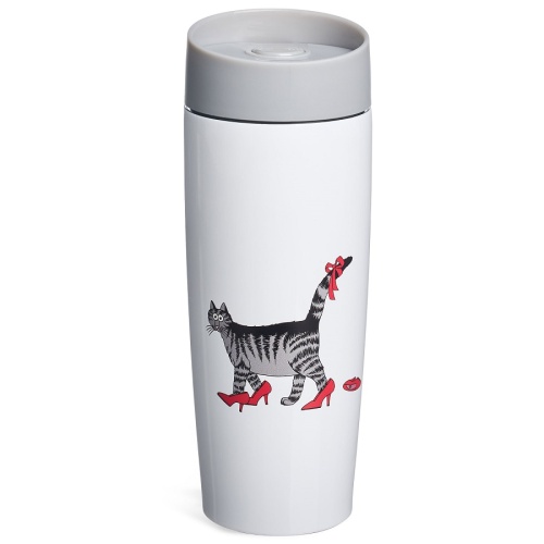 Термокружка 360мл Agness ОСОБЕННАЯ нерж. сталь кнопка-стоппер 709-122 фото 2