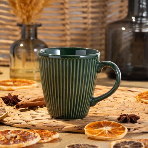 Кружка керамика 330мл EMERALD GREEN Domenik DMD035 фото 2
