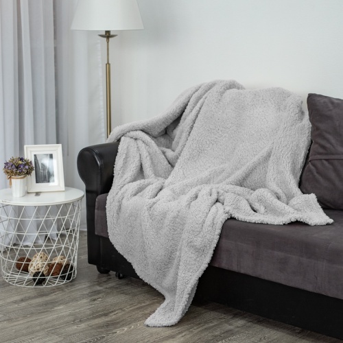 Плед 200*220см мех СЕРЫЙ Texrepublic TCH SH GY6 2022 14-4002 фото 2