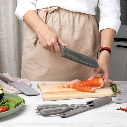 Нож для нарезки 17,5см КОМФОРТ Сантоку в футляре Taller TR-22033 фото 6