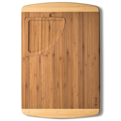 Доска разделочная бамбук 46*30,5см со съем. лотком Taller TR-52208 фото 3