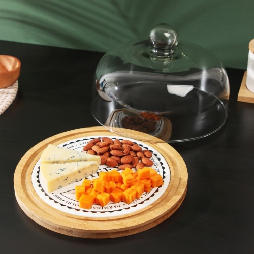 Блюдо из бамбука 25см ЭСТЕТ СЫР круглое с крышкой Bella Tenero 9231395 фото 3 Блюдо из бамбука 25см ЭСТЕТ СЫР круглое с крышкой Bella Tenero 9231395 фото 3