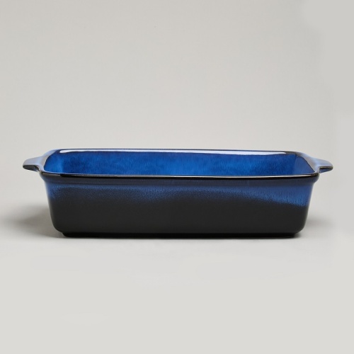 Форма для запекания керамика 32*18см REACTIVE BLUE прямоугольная Agness 780-130 фото 2
