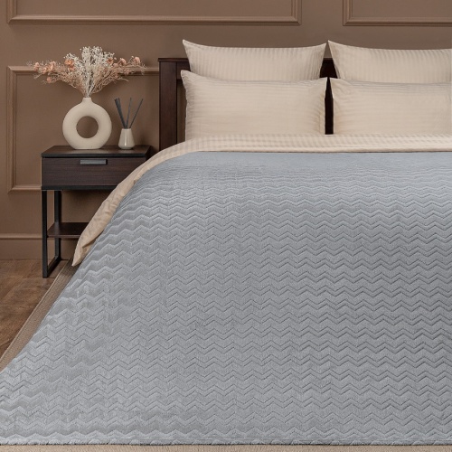 Плед 150*200см фланель СЕРЫЙ Sonata TF FNZ GY8 036/1520 NC фото 2