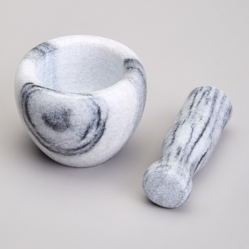 Ступка с пестиком мрамор 10*8см Agness 925-131 фото 3