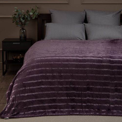 Плед 200*220см микрофайбер СИРЕНЕВЫЙ Absolute TF MFS DKLI2 (PU-GY) 2022 18-1705 фото 2