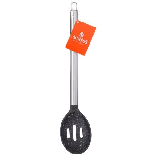 Ложка пластиковая 34см с прорезями Agness 923-173 фото 2