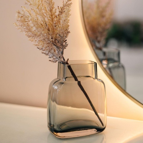 Ваза стекло 12,7*8*14,7см СЕРЫЙ Магамакс Ekg-11 фото 5