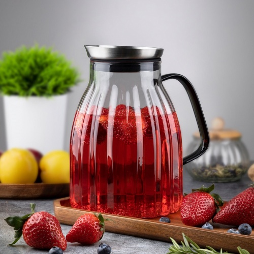 Кувшин стекло 1,5л ВАНЕССА фильтр-крышка Taller TR-98194 фото 2 Кувшин стекло 1,5л ВАНЕССА фильтр-крышка Taller TR-98194 фото 2