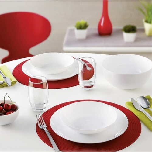 Тарелка обеденная белое стекло 27см ДИВАЛИ ВАЙТ Luminarc N3604 фото 2