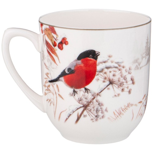 Кружка фарфор 380мл ЗИМНЯЯ СКАЗКА СНЕГИРИ Lefard 85-1913 фото 2