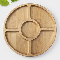 Менажница из берёзы 5-ти секц. 27см КУХНИ МИРА круг Доляна 6860742