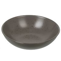 Тарелка суповая керамика 18,6см DROPS серо-коричневый Domenik DMD153