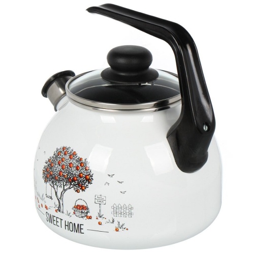 Чайник эмаль 3,0л Appetite APPLE TREE свисток индукция 4с209я фото 3