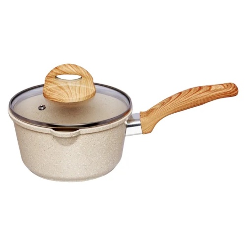 Ковш антипр. покр. 1,3л Традиция ВАНИЛЬ со стекл. крышкой ТВ1163 фото 2