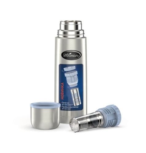 Термос 750мл Biostal у/г нерж. сталь ситечко крышка-чашка NB-750Z фото 2