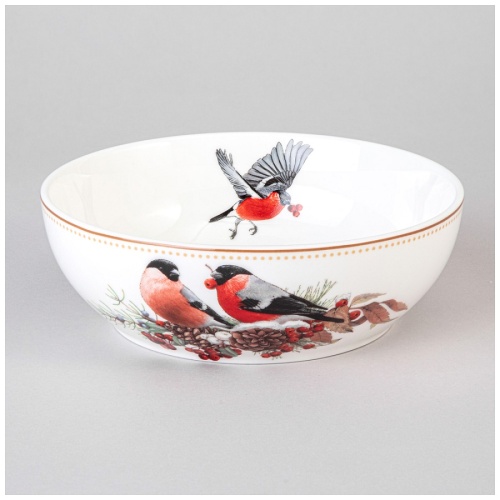 Салатник фарфор 15,5см МОРОЗКО СНЕГИРИ Lefard 85-2048 фото 2