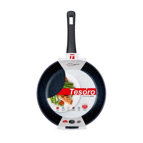 Сковорода 24см Tesoro MOLISE BLUE литой алюм. АП индукция TM2124i фото 4