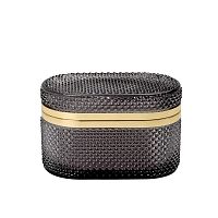 Шкатулка для украшений 13,5*8*8,5см ПЕПЕЛЬНО-ЧЕРНЫЙ овальная Магамакс Fancy98