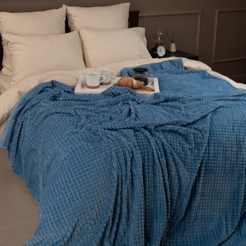 Плед 200*220см фланель СИНИЙ Absolute FF FNJq LTBL1 033/2022 NC фото 3