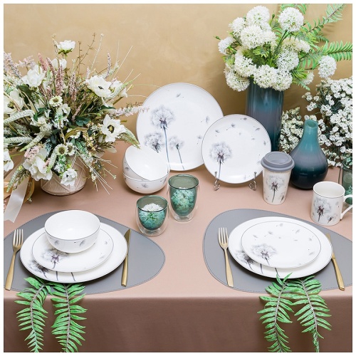 Тарелка обеденная фарфор 25,5см DANDELION ОДУВАНЧИК Lefard 87-279 фото 4