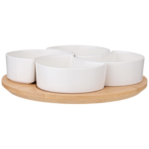 Менажница из фарфора 4-х секц. 23*6,5см NATIVE на подставке Lefard 263-1349 фото 3