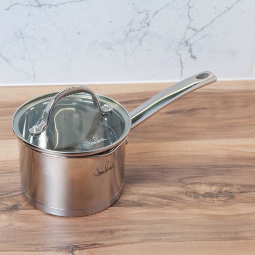 Ковш нерж. сталь 1,4л 14см Home Queen ТАНДЕМ со стекл. крышкой индукция 77271 1/6 фото 2 Ковш нерж. сталь 1,4л 14см Home Queen ТАНДЕМ со стекл. крышкой индукция 77271 1/6 фото 2