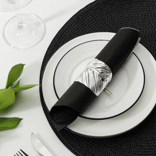 Кольцо для салфеток 6,5*4,5*5см ЛИСТ Богема 6968771 фото 3