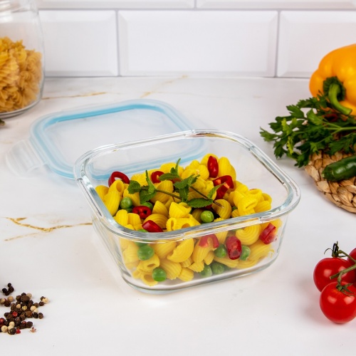 Контейнер квадратный 0,52л стекло СИНИЙ Appetite SL520SB фото 4 Контейнер квадратный 0,52л стекло СИНИЙ Appetite SL520SB фото 4