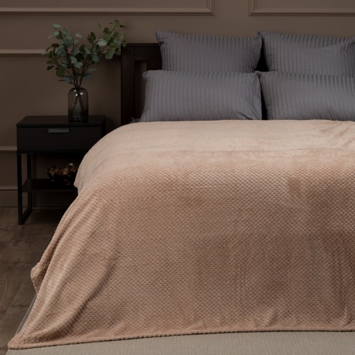 Плед 150*200см фланель R-Ромбики СЕРО-БЕЖЕВЫЙ Absolute TF FNJ BE-GY1 1520 16-1320 фото 2