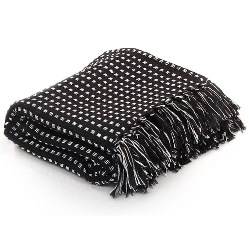 Плед 130*170см хлопок H&S BLACK&WHITE 2 дизайна Купман A35850450 фото 2