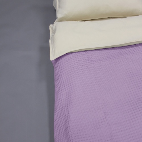 Плед 140*180см хлопок БОХО лаванда Votex Home 608 фото 2