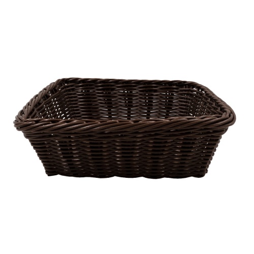 Корзина для фруктов 24*24*7,5см ПОЛИРОТАНГ коричневый Магамакс Zong-20 фото 2