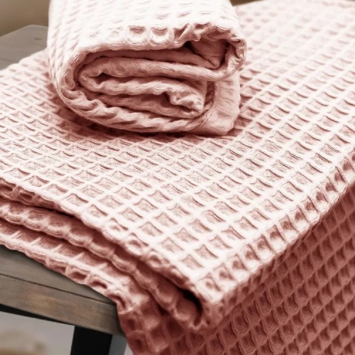 Полотенце вафельное 67*140см БОХО пудра Votex Home 760 фото 2