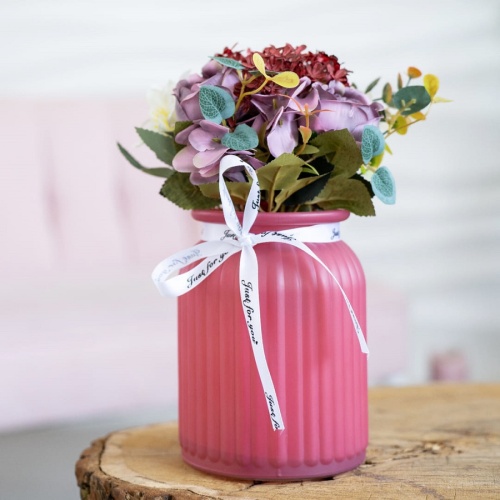 Композиция цветочная 10,5*25см ФАНТАЗИЯ розовый Магамакс Fancy86 фото 4