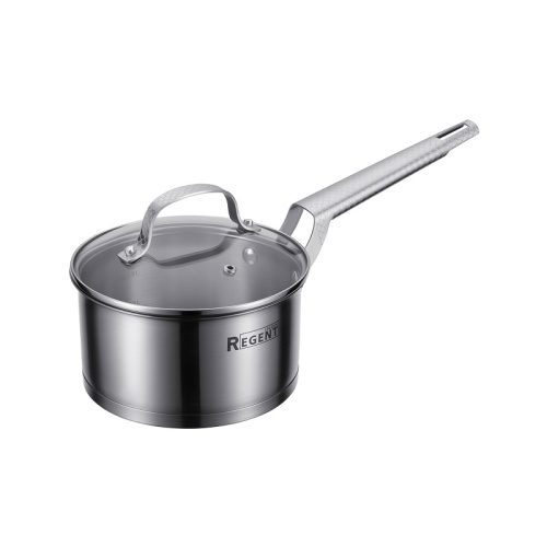 Ковш нерж. сталь 1,7л 16см Regent SIRENA со стекл. крышкой индукция 65-0116 фото 3