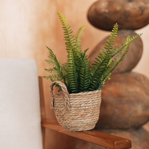 Кашпо плетеное 16,5*14см САФАРИ с ручками Магамакс Lishan-07XS фото 5