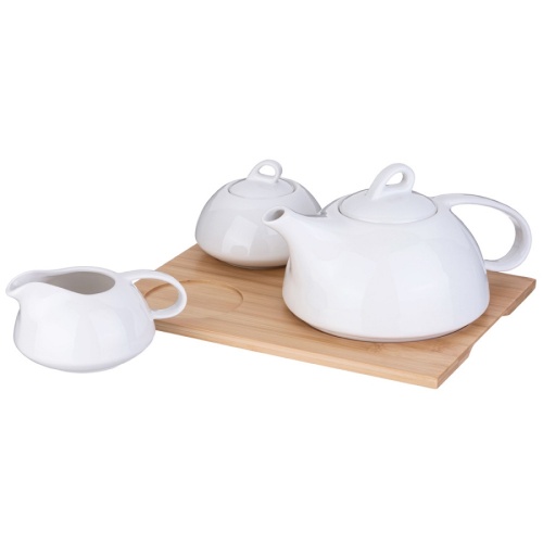 Чайный набор 4пр NATIVE (чайник+сахарница+молочник+подставка) Lefard 587-197 фото 2