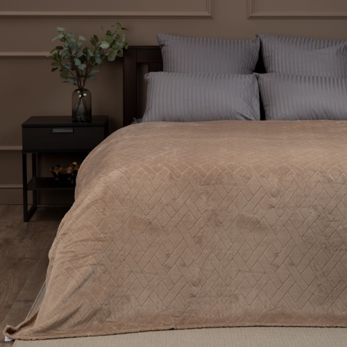 Плед 150*200см фланель W-Плетенка СЕРО-БЕЖЕВЫЙ Absolute TF FNC BE-GY1 1520 фото 2 Плед 150*200см фланель W-Плетенка СЕРО-БЕЖЕВЫЙ Absolute TF FNC BE-GY1 1520 фото 2