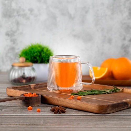 Кружка прозр. стекло 250мл РОЗМАРИ Taller TR-31500 фото 2