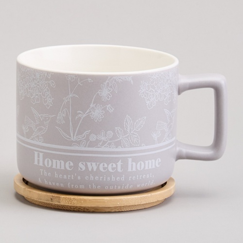 Кружка фарфор 400мл HOME SWEET HOME низкая с крышкой Lefard 756-478 фото 5