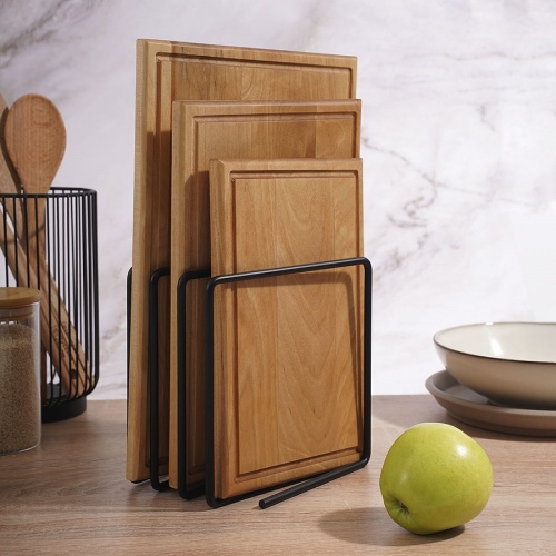 Подставка для досок 3 секции 16,5*16,5*12,5см КВАДРО черный Магамакс LB-25-BL фото 4