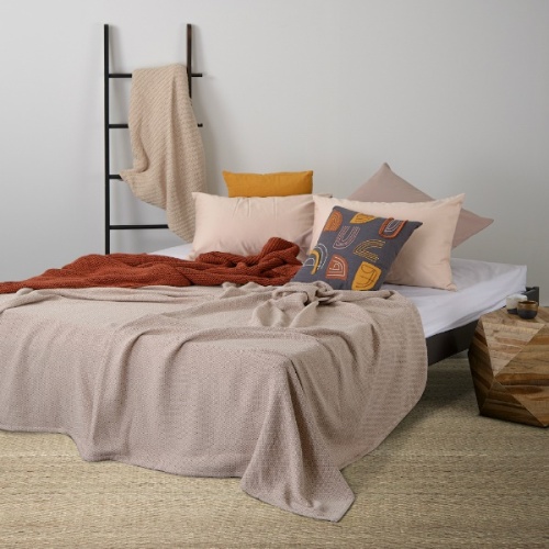 Покрывало 230*250см хлопок ETHNIC бежевый Tkano фото 6 Покрывало 230*250см хлопок ETHNIC бежевый Tkano фото 6