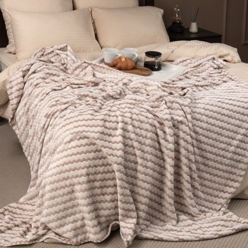 Плед 150*200см фланель БЕЖЕВЫЙ Absolute TF FNAC BE-GY3 006/1520 NC фото 3